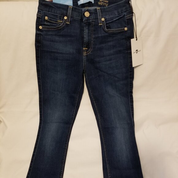 NWT 7 For All Man Kind Denim Skinny Jeans Sz 25 - Picture 1 of 4